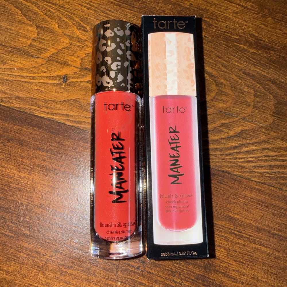 Tarte Maneater Blush & Glow in Shade "STRAWBERRY" Cheek Plump Full Size NEW
